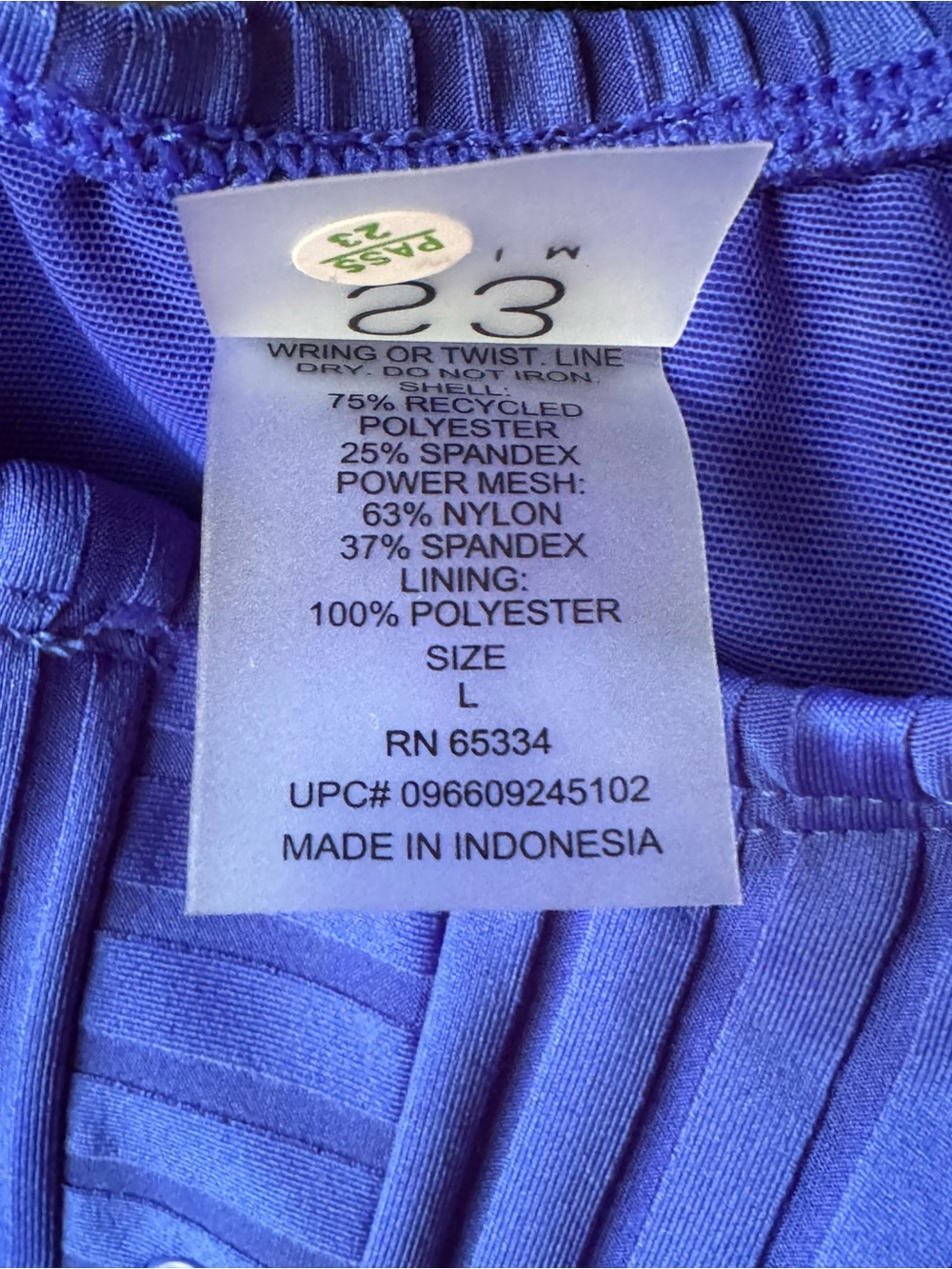 Royal Blue Ribbed Button-Front Bodysuit large nwt - Picture 7 of 8